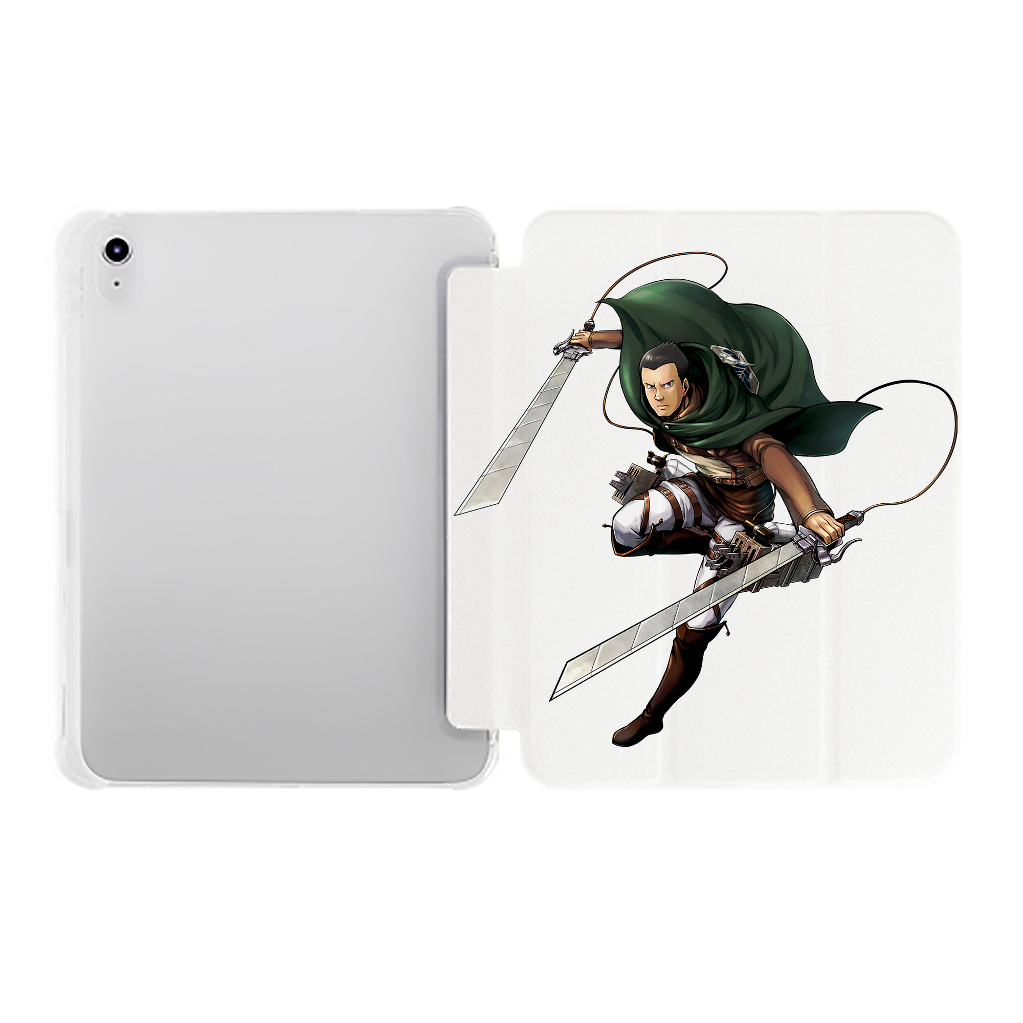 （画像用） 進撃の巨人 Attack on Titan IPad ケース ペン収納付き 三つ折りスタンド PUレザー×シリコン 対応機種9.5/10.5/10.9インチ
